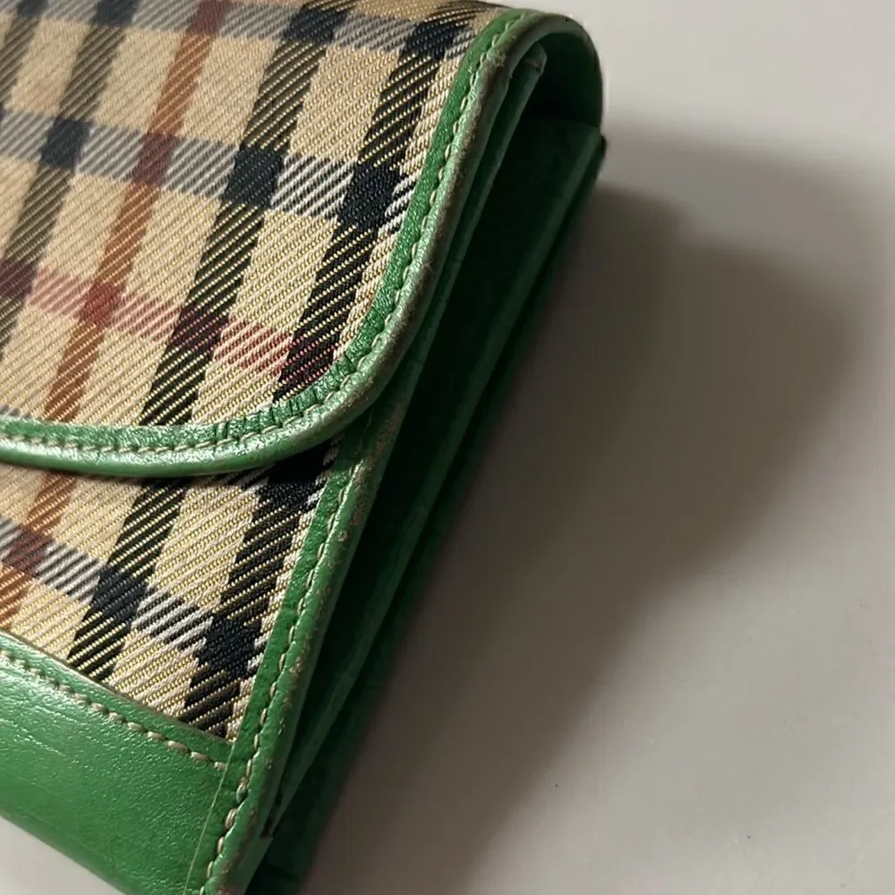 Daks Plaid Green long Wallet